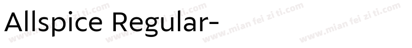 Allspice Regular字体转换